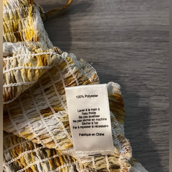 LUSH Yellow Multi Medium Tank Top NWT - Picture 4 of 5